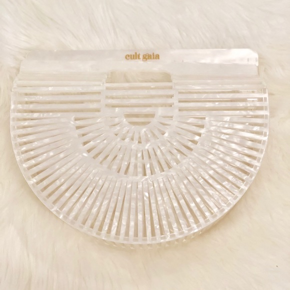 Cult Gaia Handbags - Cult Gaia Mother of Pearl Arc Bag (small)